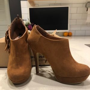 Camel Suede Booties